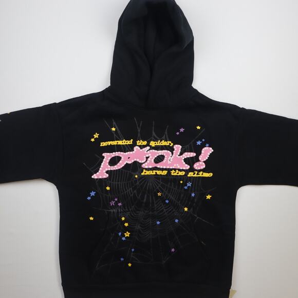 Sp5der OG P*NK Hoodie Black Size Large Men’s Streetwear - Picture 2 of 6